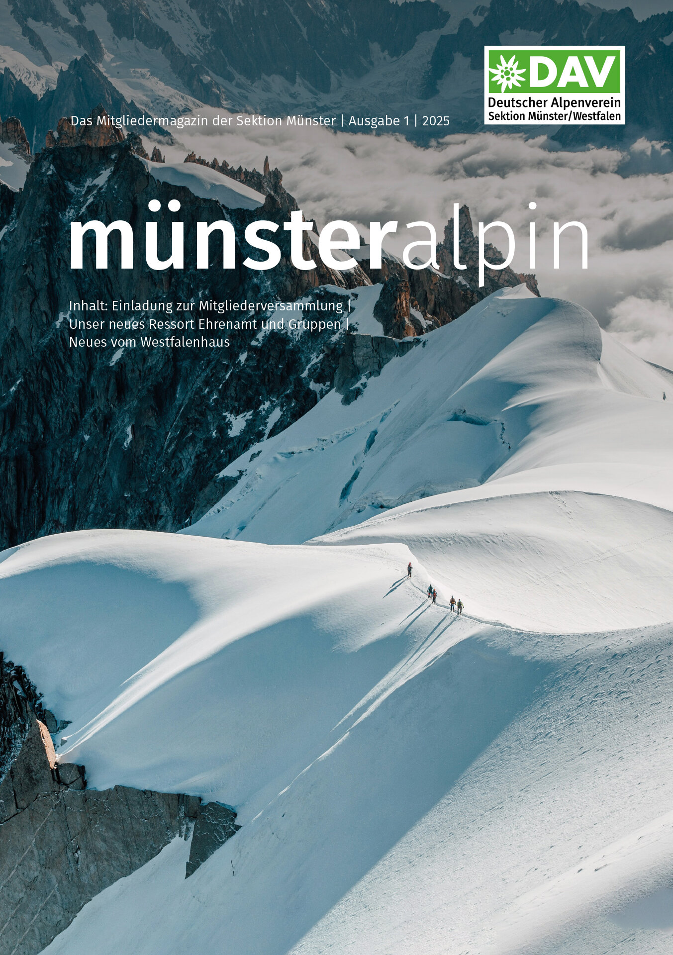 Cover der münsteralpin 2025, 1. ÅAusgabe | © DAV Münster